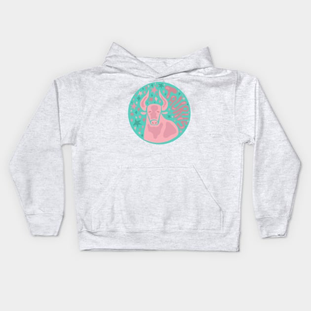 Taurus Kids Hoodie by Doodle by Meg